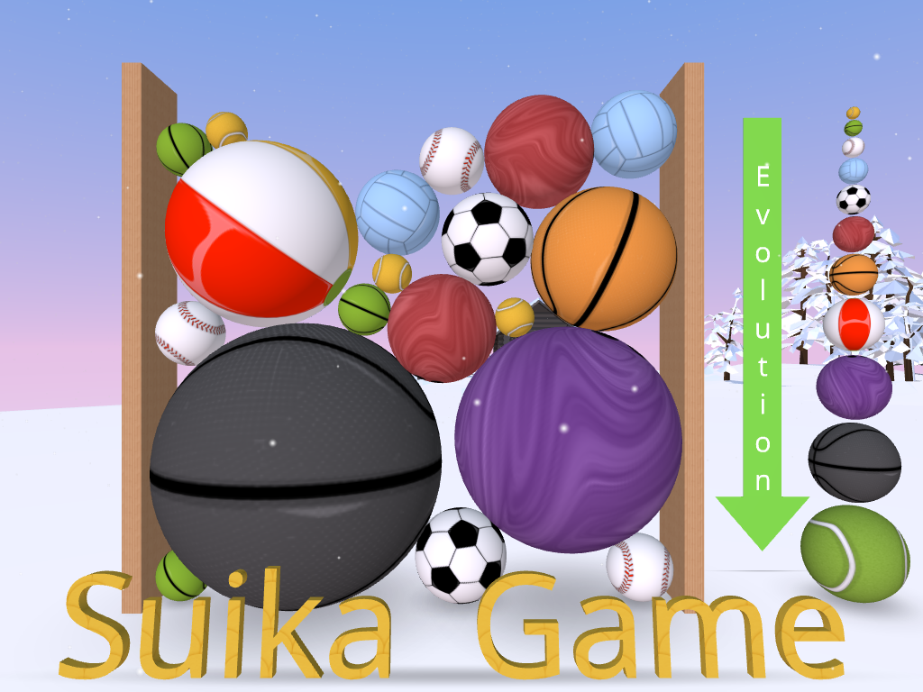 CoSpaces Edu :: Suika Game (Watermelon game)